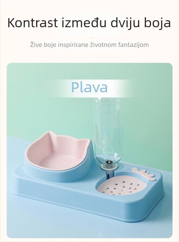 Automatska posuda za vodu za kućne ljubimce, PP materijal, Jiayou brand, za mačke, komplet automatski set za hranjenje