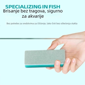 Dvostrani krpa za čišćenje unutarnjih staklenih stijena spremnika; uklanja kamenac, tragove vode i mrlje; sigurna za spremnike; kućna uporaba; lansirano 2024
