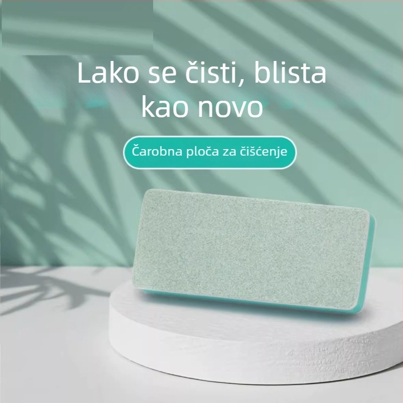 Dvostrani krpa za čišćenje unutarnjih staklenih stijena spremnika; uklanja kamenac, tragove vode i mrlje; sigurna za spremnike; kućna uporaba; lansirano 2024