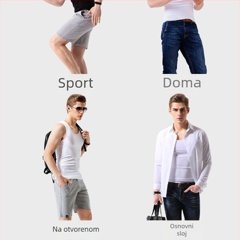 Muški prsluk s širokim ramenima od Lycra/Spandex, okrugli vratni otvor, 181-200 g/m², sve sezone