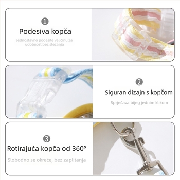Harnaš za psa s povodcem – Oxford tkanina, Hawoo marka, nije rastezljiv, kutija od 200 komada.