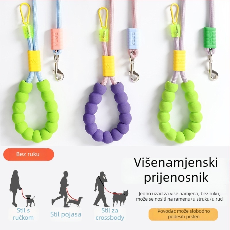 Snowball višenamjenski kaiš za pse – diagonala nosivost preko ramena za slobodne ruke, poliester, 1 kom, kategorija: kaiševi i užadi za kućne ljubimce
