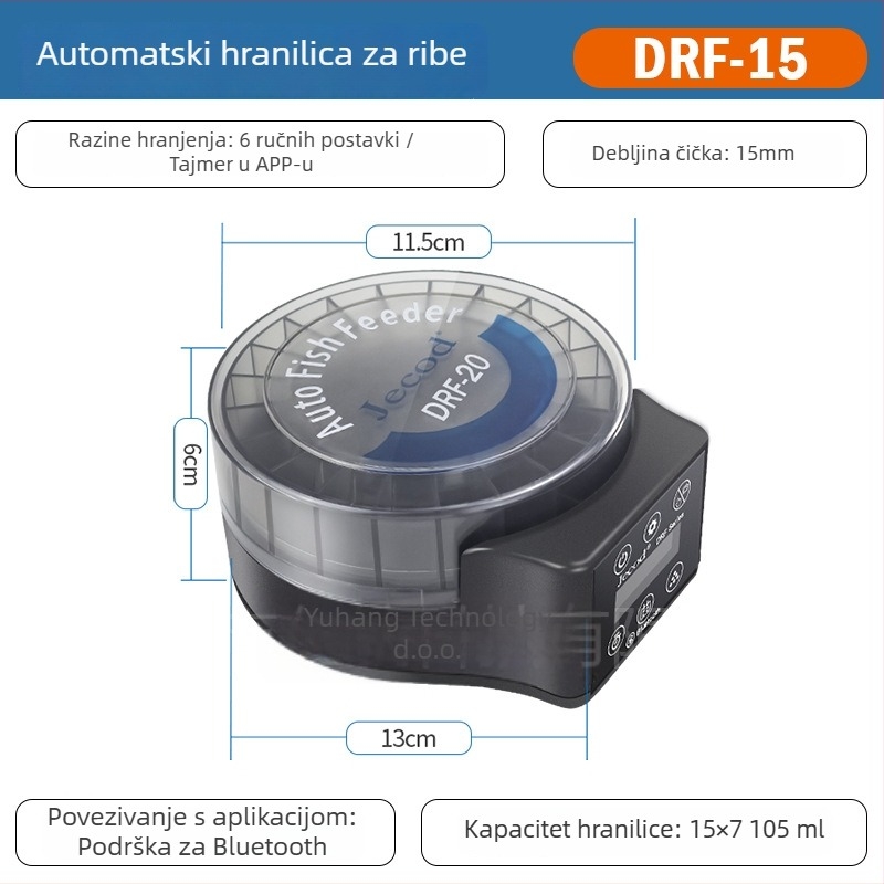 Automatska hranilica za akvarij, plastična konstrukcija, 20 komada u pakiranju, pogodno za akvarije