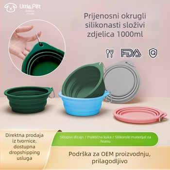 Little Pet silikon sklopiva zdjela za kućne ljubimce – bez automatskog hranjenja; materijal: silikon; pakiranje: 50 kom; oprema za kućne ljubimce