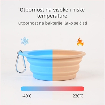Little Pet silikon sklopiva zdjela za kućne ljubimce – bez automatskog hranjenja; materijal: silikon; pakiranje: 50 kom; oprema za kućne ljubimce