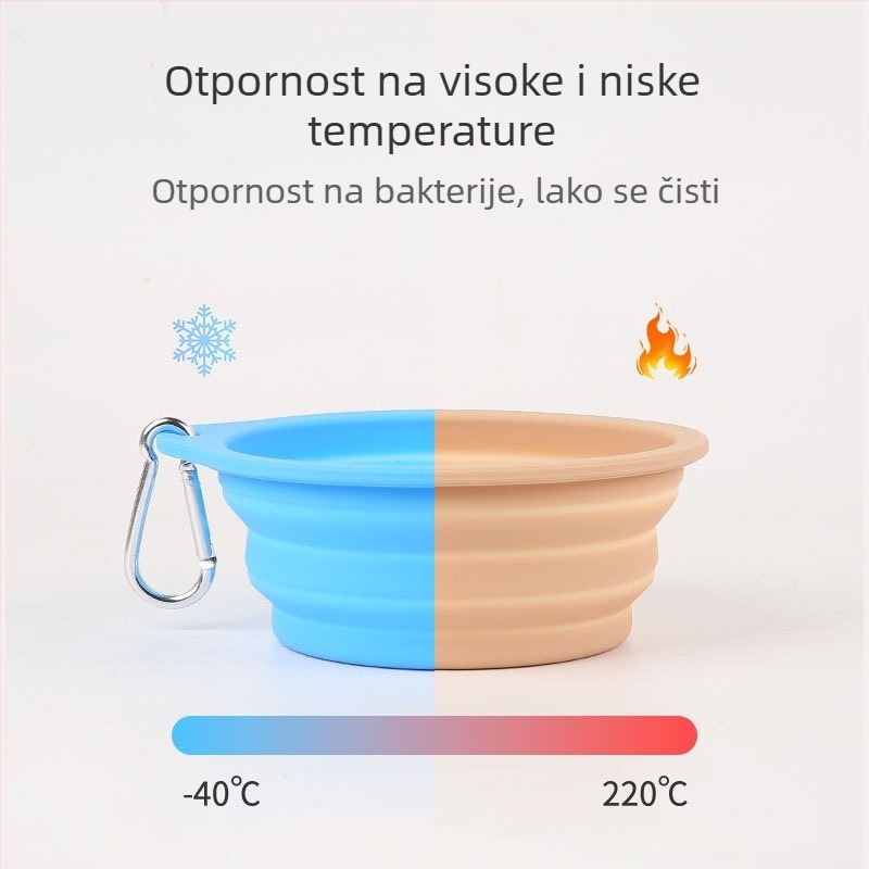 Little Pet silikon sklopiva zdjela za kućne ljubimce – bez automatskog hranjenja; materijal: silikon; pakiranje: 50 kom; oprema za kućne ljubimce