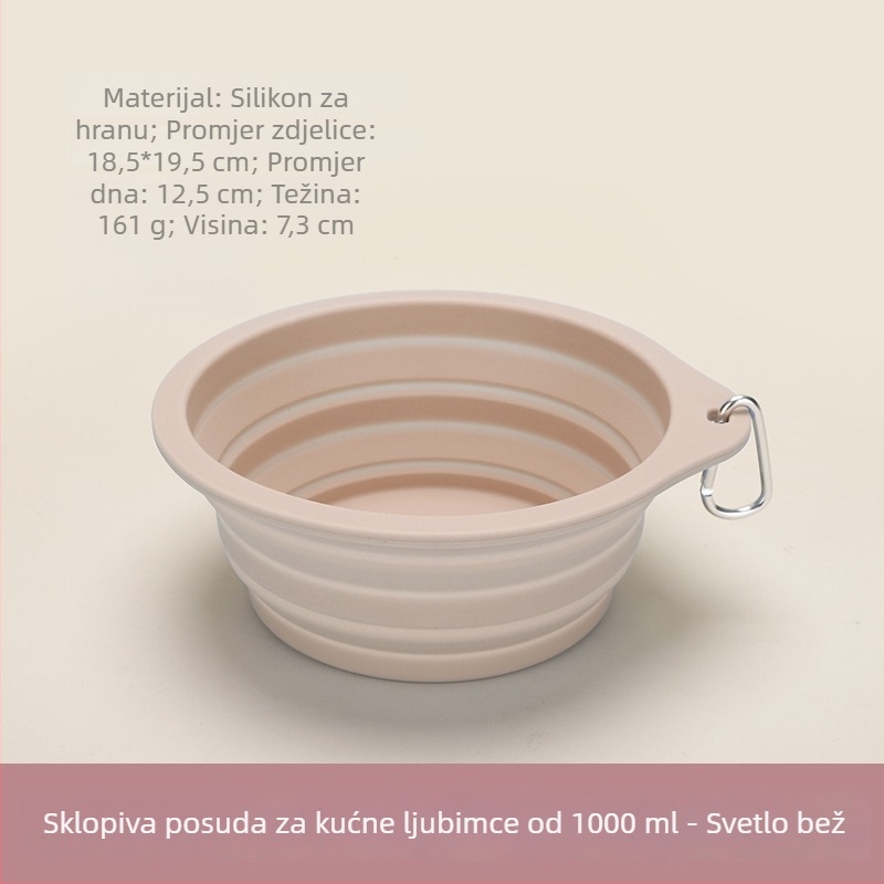 Little Pet silikon sklopiva zdjela za kućne ljubimce – bez automatskog hranjenja; materijal: silikon; pakiranje: 50 kom; oprema za kućne ljubimce