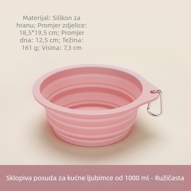 Little Pet silikon sklopiva zdjela za kućne ljubimce – bez automatskog hranjenja; materijal: silikon; pakiranje: 50 kom; oprema za kućne ljubimce