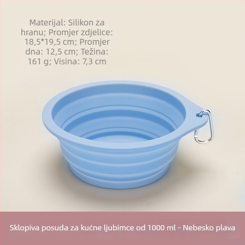 Little Pet silikon sklopiva zdjela za kućne ljubimce – bez automatskog hranjenja; materijal: silikon; pakiranje: 50 kom; oprema za kućne ljubimce