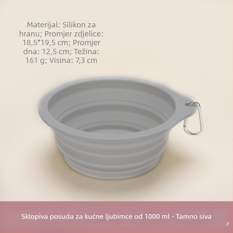 Little Pet silikon sklopiva zdjela za kućne ljubimce – bez automatskog hranjenja; materijal: silikon; pakiranje: 50 kom; oprema za kućne ljubimce