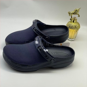 Muške Slip-On sandale s prozračnim perforiranim gornjim dijelom od denima, EVA potplat, Velcro zatvarač