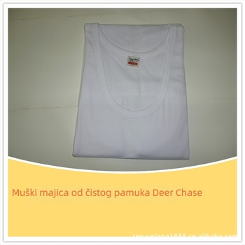 Chasing Deer muška pamučna vest s širokim ramenima, 100% pamuk, žičana ribana tekstura, proljeće 2024