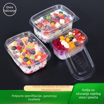 Jednokratna PET kutija za voće s poklopcem – plastika za prehrambene namjene, prozirna, zapremine 280ml/483ml/709ml