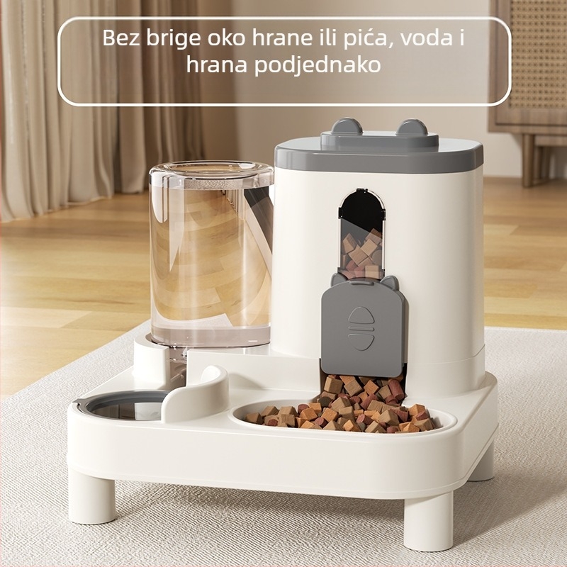 2-u-1 posuda za hranjenje i napajanje mačaka, PP materijal, automatsko hranjenje, za mačke