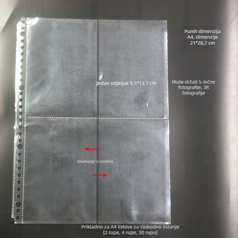 Folder za umetke s prozirnim unutarnjim stranicama i pohranom kartica, PP materijal, poklon za razredne prijatelje za Božić
