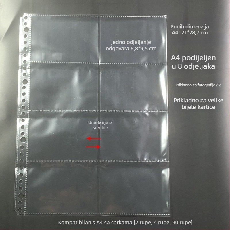 Folder za umetke s prozirnim unutarnjim stranicama i pohranom kartica, PP materijal, poklon za razredne prijatelje za Božić
