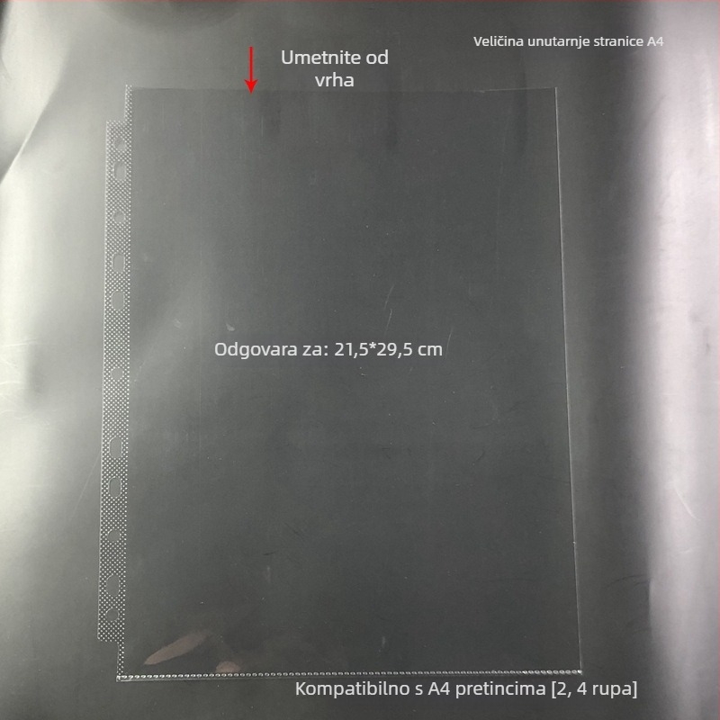 Folder za umetke s prozirnim unutarnjim stranicama i pohranom kartica, PP materijal, poklon za razredne prijatelje za Božić