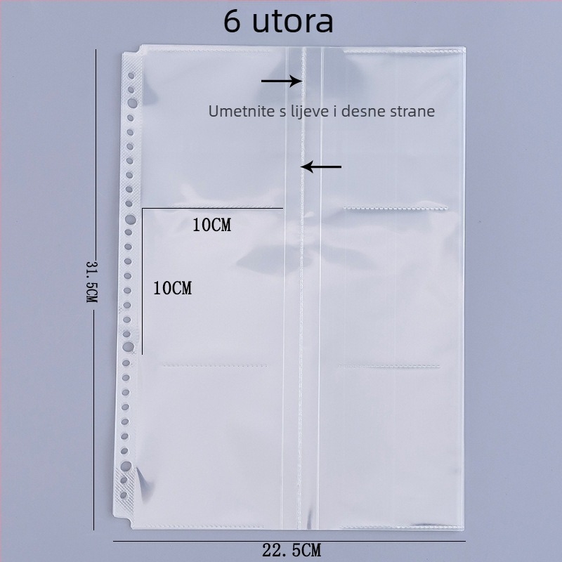 Folder za umetke s prozirnim unutarnjim stranicama i pohranom kartica, PP materijal, poklon za razredne prijatelje za Božić