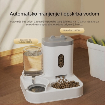 Dvojno automatsko hranilnik za mačke i dispenzer vode