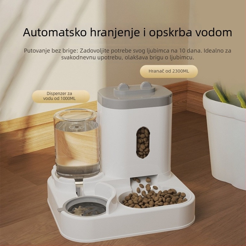 Dvojno automatsko hranilnik za mačke i dispenzer vode