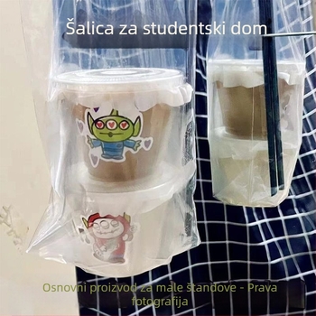 Jednokratna prozirna PET čaša s poklopom za napitke – za dostavu, kapacitet 360–500 ml, za kavu, mliječni čaj i voćni čaj