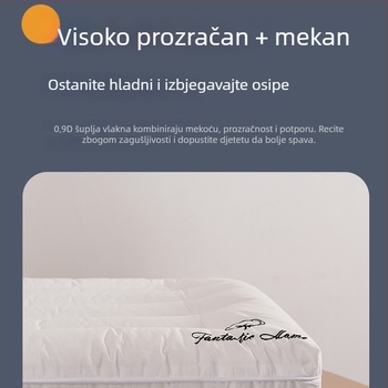 Ultra-tanka jastuk s niskim profilom za potporu vrata, mekano punjenje i pamuk navlaka; pogodna za odrasle, djecu i bebe; veličine 30x50 cm, 40x60 cm, 48x74 cm.