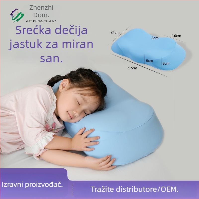 Dječji jastuk za vrat za uzrast 6-15 godina, memorijska pjena, oblik leptira, srednja potpora, za jednoga korisnika