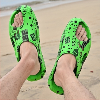 Muške sandale za plažu s debelom gumom, gornji dio od pjene gume, tehnologija injekcijske potplata, casual ljetna obuća