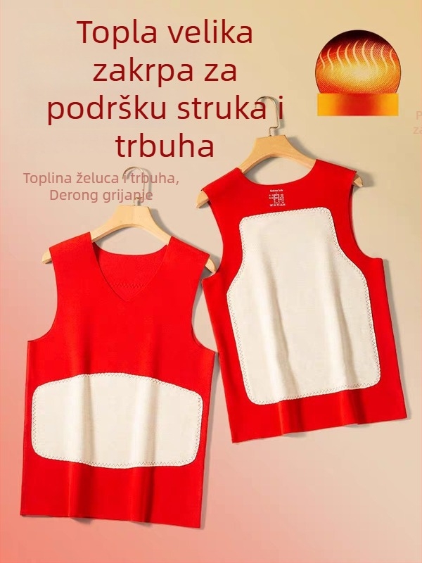 Muška termalna bezrukavna vesta od corduroya, s fleece podstavom, slobodan kroj, zimski bazni sloj