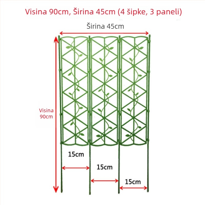 Vrtna rešetka za penjače s cvjetnim zaslonom