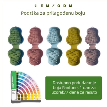 Silikonska sklopiva posuda za kućne ljubimce – dvostruka zdjela, sporo hranjenje, protiv gušenja, prijenosno za vanjsku upotrebu