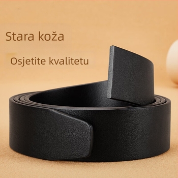 Kangaroo muški kaiš od prave kože, gornji sloj, širina 3,5 cm, automatska kopča, bez podstavka
