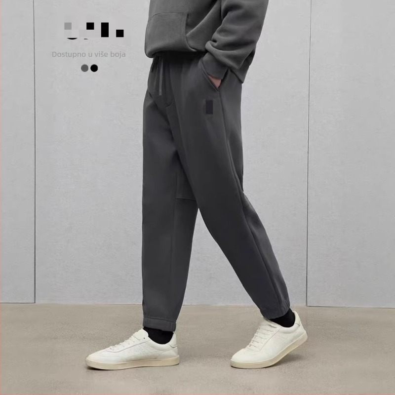 Muške sportske hlače za slobodno vrijeme, ravni kroj, duge, debele tkanine, viskozno vlakno s 30% poliestera