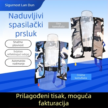 Automatska napuhujuća jakna za spašavanje – prijenosna za brodice, ribolov i plivanje, s velikom plutnošću, za odrasle
