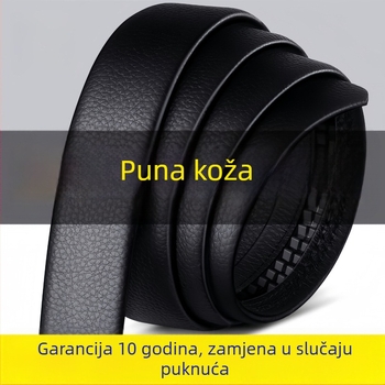 Muški kožni kaiš od prave kože, vrhunska kravlja koža, spona od legure, automatska kopča, širina 2–4 cm