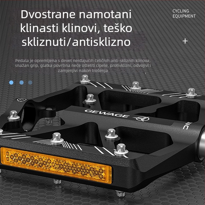 ROCES aluminijski pedali za cestovni bicikl s reflektorom