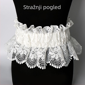 Ženski pojas od PU kože s čipkom, elastičan struk i glatka kopča, širina 2-4 cm, dekorativni dodatak za košulje i haljine