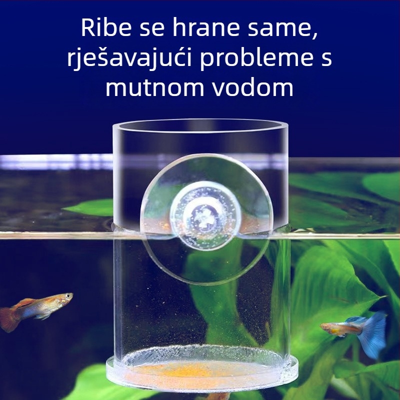 AC-FISH akrilni hranilnik za akvarij s donjim mrežom za larve brine shrimp – automatsko hranjenje