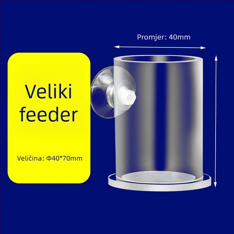AC-FISH akrilni hranilnik za akvarij s donjim mrežom za larve brine shrimp – automatsko hranjenje