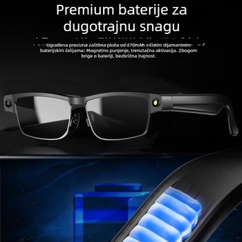 L802 Pametne AI naočale s kamerom 8MP, 4GB memorije, 270mAh baterija, Bluetooth pozivi, reprodukcija glazbe, anti-plavo svjetlo