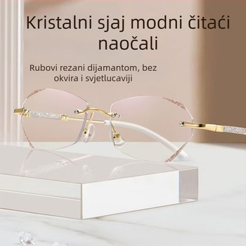 Frameless presbiopijske naočale s PC lećama, anti-plavo svjetlo, za daljinu i blizinu, ovalni oblik