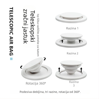 MagSafe magnetski Airbag stolni držač, teleskop, odvojivi dizajn, ABS+TPU+magnet
