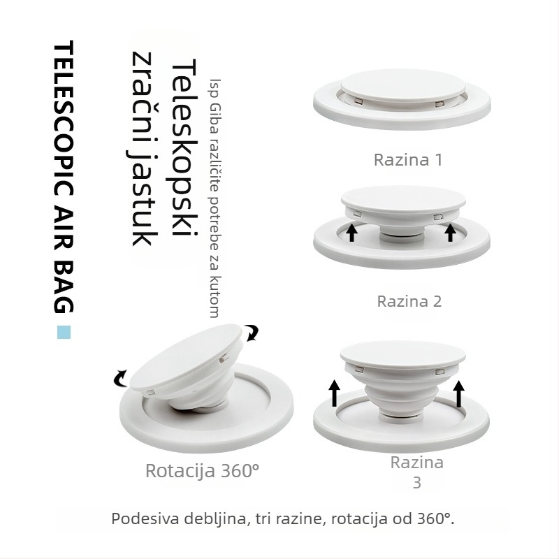MagSafe magnetski Airbag stolni držač, teleskop, odvojivi dizajn, ABS+TPU+magnet