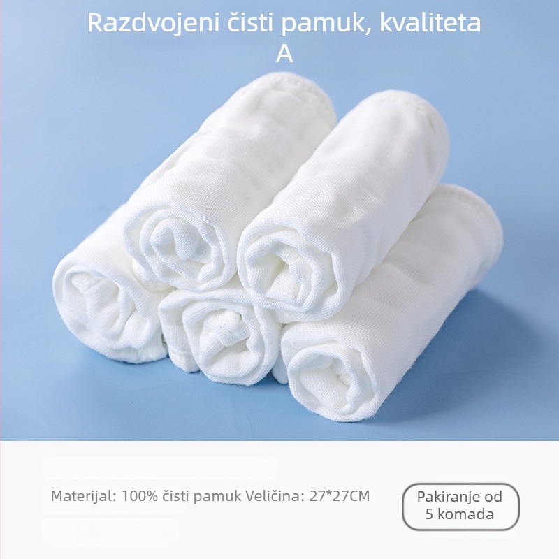 Childhood Genius 6‑slojna gaze kvadratni šal, 5‑komada, za dojenčad