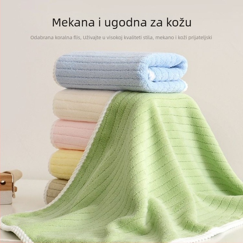 Dječji ručnik za lice, 100% pamuk, upijajući i mekan; težina 140–170 g; vezenje, tisak