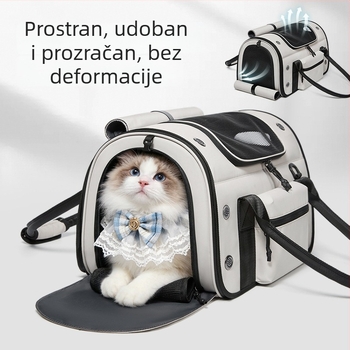 Fenjie Torba za kućne ljubimce – Oxford materijal, crossbody torba za vanjska putovanja, kapacitet 30, pogodna za kućne ljubimce iznad 7 kg, srednja tvrdoća