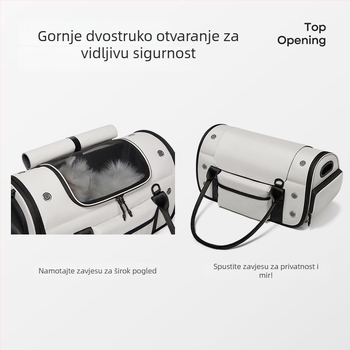Fenjie Torba za kućne ljubimce – Oxford materijal, crossbody torba za vanjska putovanja, kapacitet 30, pogodna za kućne ljubimce iznad 7 kg, srednja tvrdoća