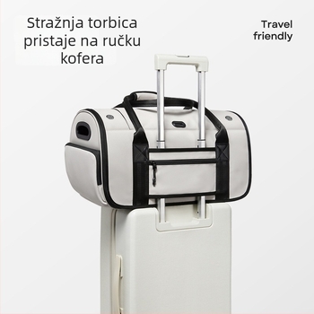 Fenjie Torba za kućne ljubimce – Oxford materijal, crossbody torba za vanjska putovanja, kapacitet 30, pogodna za kućne ljubimce iznad 7 kg, srednja tvrdoća