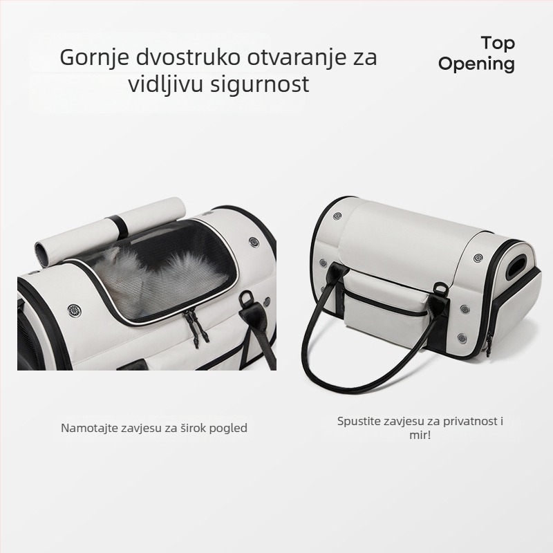 Fenjie Torba za kućne ljubimce – Oxford materijal, crossbody torba za vanjska putovanja, kapacitet 30, pogodna za kućne ljubimce iznad 7 kg, srednja tvrdoća