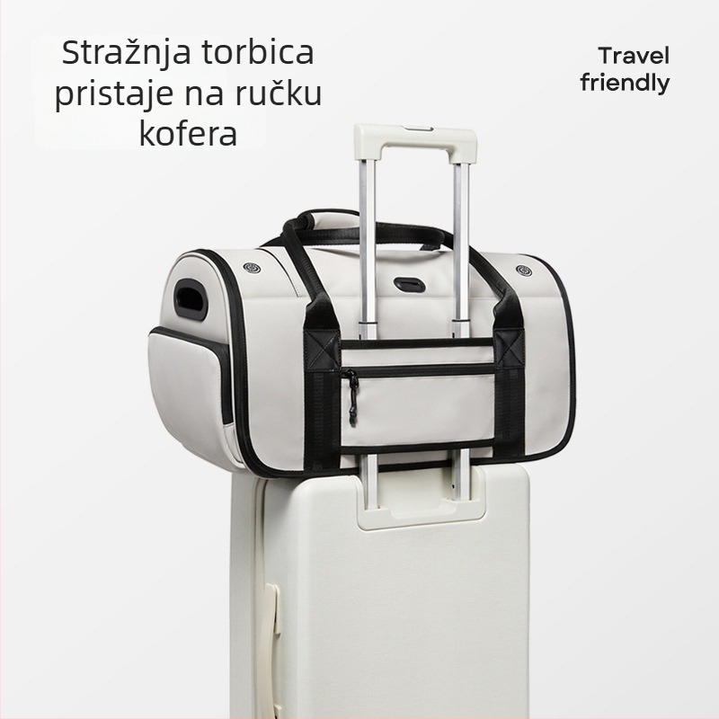Fenjie Torba za kućne ljubimce – Oxford materijal, crossbody torba za vanjska putovanja, kapacitet 30, pogodna za kućne ljubimce iznad 7 kg, srednja tvrdoća